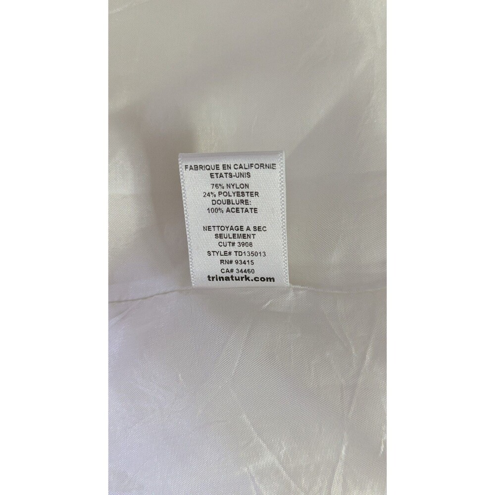 Trina Turk Ambros Embroidered Guipure Lace Fit Flare Dress in White Size 8 - Picture 11 of 11